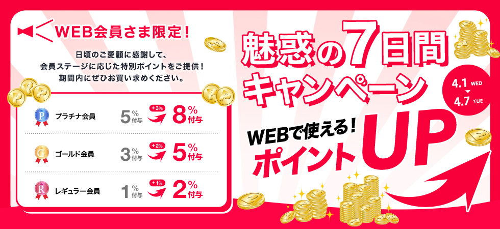 魅惑の7日間ポイントアップキャンペーン