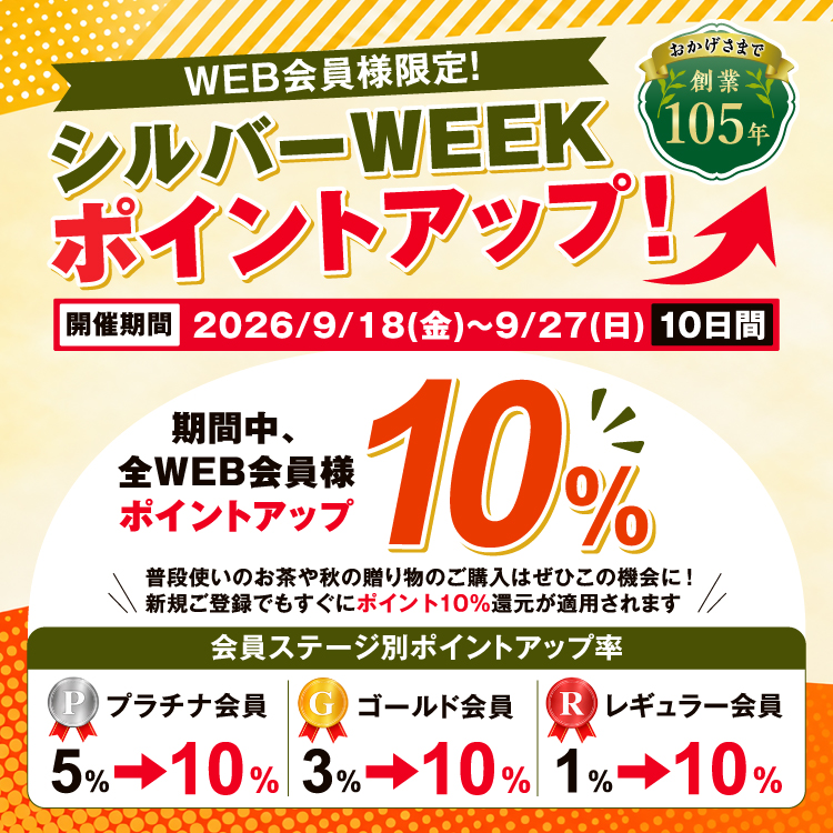 シルバーWEEKポイントアップ