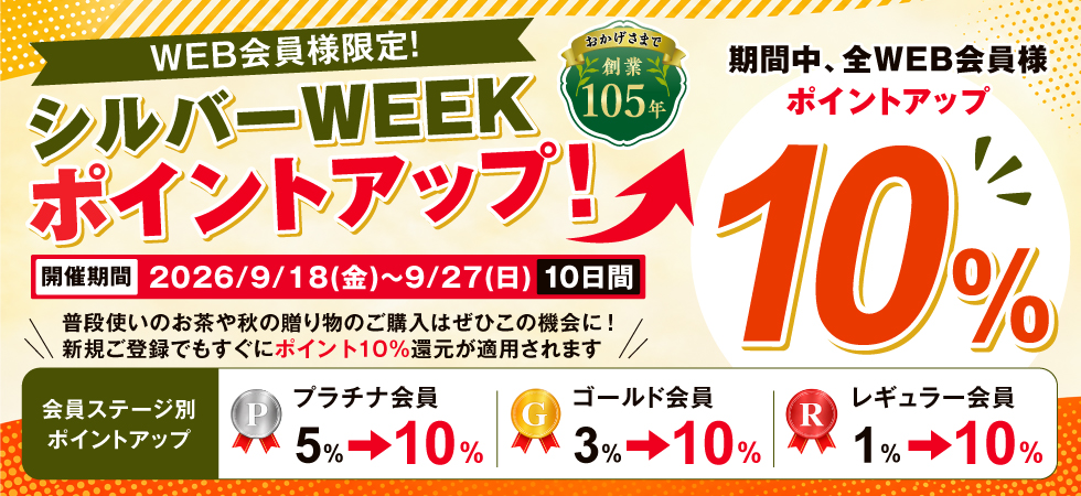 シルバーWEEKポイントアップ