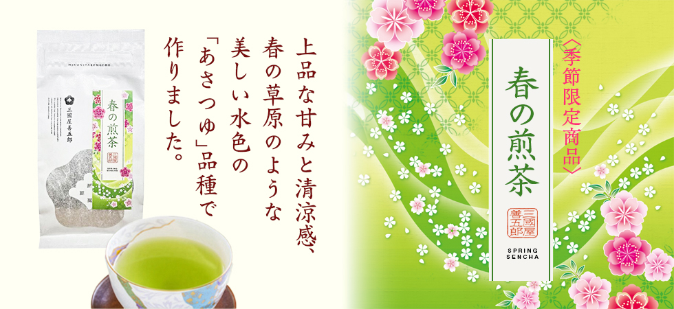 春を感じさせる艷やかな水色！「春の煎茶」販売を開始いたしました