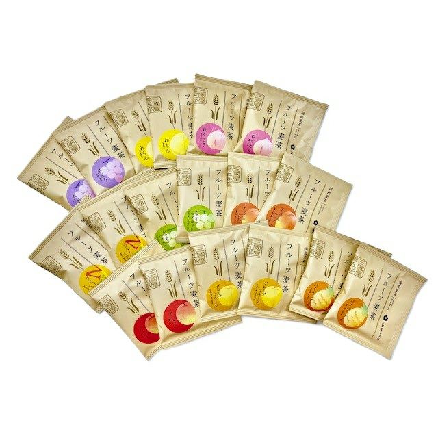 フルーツ麦茶（茶楽） 巾着セット （9種×2袋 計18袋入り ） | 三國屋善