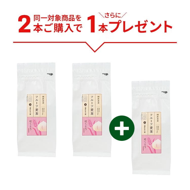 フルーツ麦茶（はくとう）　10g×10p（袋）　3本セット