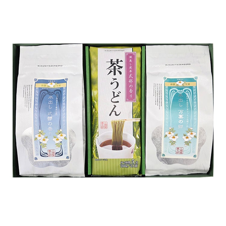 水出し式部と万葉と茶うどんセット | 三國屋善五郎オンラインストア